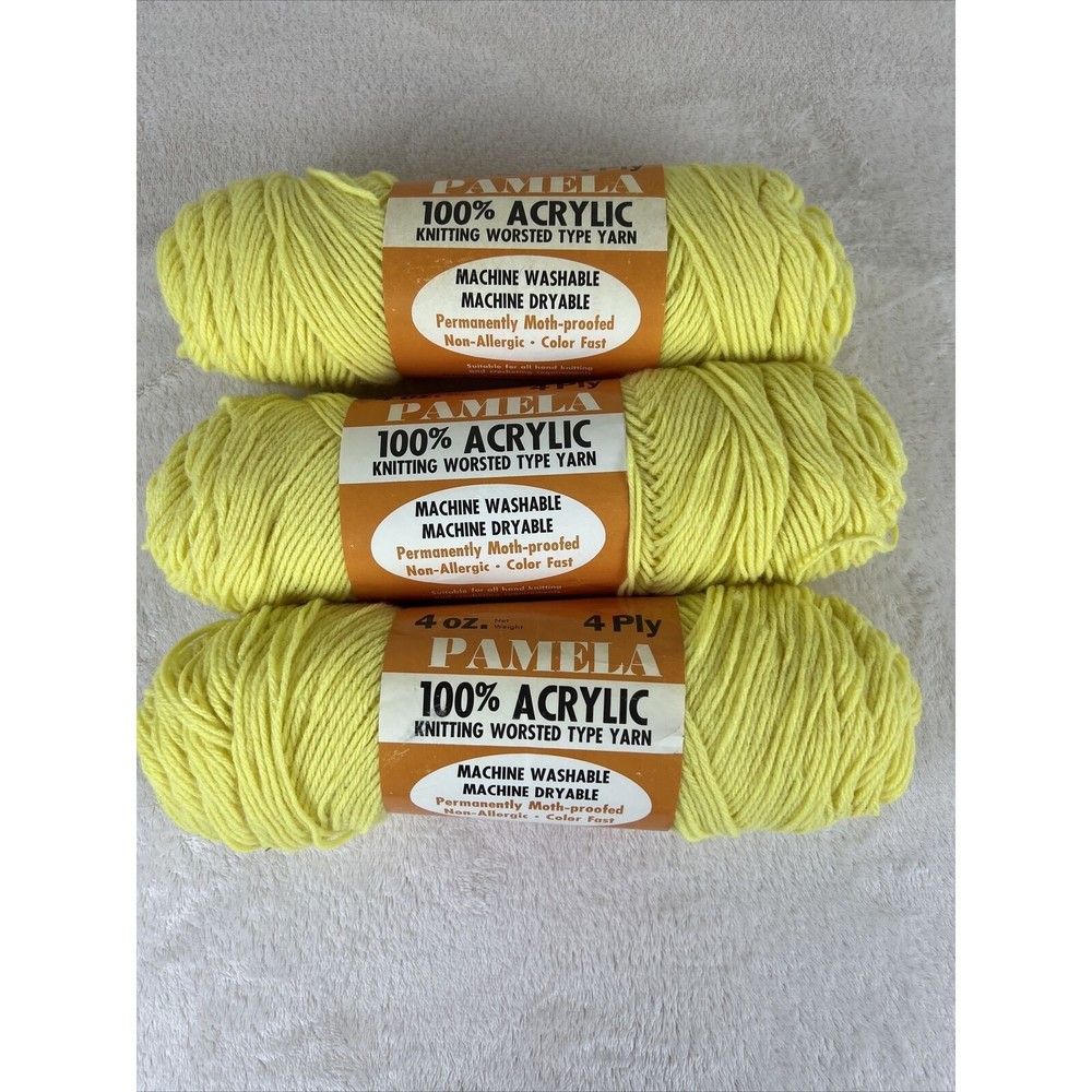 3 Vintage Lion Brand Pamela Yarn 4oz Choose Color